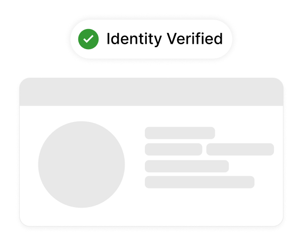 ID verification with name and selfie match